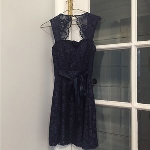 Navy lace dress from Macy’s